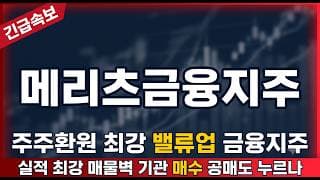 [메리츠금융지주 주가전망] 밸류업 대장의 매물벽 승부, 뚫을까 눌릴까 #메리츠금융지주 #메리츠금융지주주가 #메리츠금융지주전망