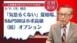 「気怠るくない」夏相場、S&P500はホボ高値（続）オプション【アメリカ株】