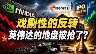 英伟达承认中国市场份额归零，挑战者Cerebras同日冲刺IPO——英伟达的护城河要崩塌了吗？#美股 #投资 #财经