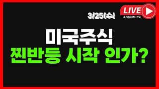 3/25 (수) 미국주식 찐반등 시작인가?