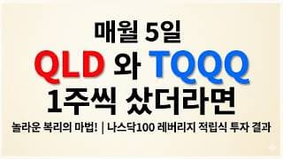 매월 QLD와 TQQQ 1주씩 샀더라면