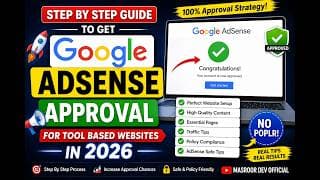 👉 Google AdSense Approval for Tool Websites 2026 | Complete Step-by-Step Guide | masroor.dev