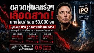 ตลาดหุ้นสหรัฐฯ ร่วงหนัก + Dow หลุด 50,000 + SpaceX IPO ดูดสภาพคล่อง #ไอเดียลงทุน