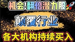 美股投资｜一支颠覆行业的潜力黑马股,股价或将翻倍.最后机会即将暴涨｜美股趋势分析｜美股期权交易｜美股赚钱｜美股2025