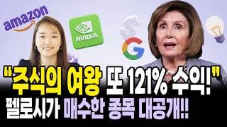 [미국주식] 낸시펠로시 주식 포트폴리오! 투자 수익률 대공개!! (AI 주식 추천)
