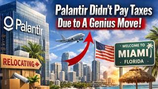 Palantir Moved to Miami Florida! Palantir Paid No Federal Income Tax Due To A Smart Business Move!