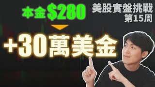 $300➔30萬美金｜美股實盤挑戰 - 第15周｜已認證｜日內交易