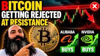 BITCOIN REJECTED AT RESISTANCE, MY NVIDIA & ALIBABA BUYS