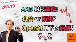 AMD 财报暴跌! 机会 or 陷阱? OpenAI倒下的后果有多大?【美股分析】