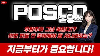 POSCO홀딩스 주가 전망 : 우량주라 그냥 버틴다? 이번 반등전 준비해야 할 시나리오는? 지금부터가 중요합니다.
