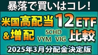 【SCHDはNo.1ではない!?】米国の高配当＆増配12ETFの様々なデータを徹底比較。2度の暴落で耐性のあったETFは？　リターン、リスク、シャープレシオ、セクター、増配率の比較で、特徴を浮き彫りに