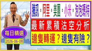 騰訊。美團。阿里。小米。泡泡瑪特  最新累積沽空分析 / 邊隻轉運？邊隻有險？ / 每日精選：2026-06-08