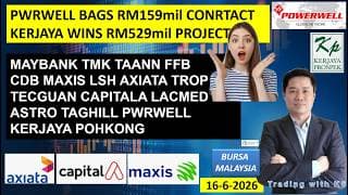 Daily KLSE BURSA UPDATE | 16-6-2026 | PWRWELL BAGS RM159mil CONRTACT | KERJAYA WINS RM529mil PROJECT