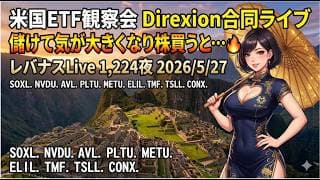 米国ETF観察会 Direxion合同ライブ 儲けて気が大きくなり株買うと・・・🔥