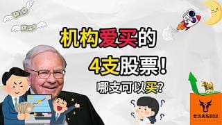 机构爱买的4支股票! 哪支可以买?【美股分析】
