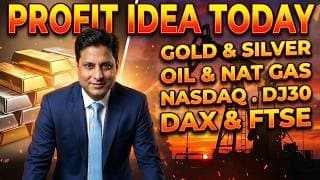 Caution! GOLD, SILVER, CRUDE OIL, Nat Gas,  NASDAQ, DJ30, DAX & FTSE - Live Analysis & Prediction