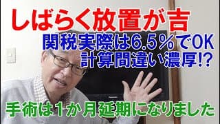 トランプ関税計算間違い濃厚！実際は6.5％でOK、今後軽減の余地大、あわてず保有が吉！