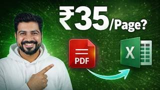 PDF to Excel conversion work Rs. 35 per page ❓ (Second Salary)