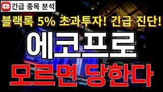 에코프로 주가전망 모르면 당한다! 블랙록 지분 5% 초과 투자에 인니 니켈 프로젝트 추진까지!! 반등 시그널 여기에서 나온다고?! 꼭 알고가세요!! #에코프로주가전망 #에코프로분석