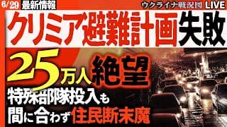 【クリミア危機最新】ロシアついに限界!? クリミア25万人避難計画が崩壊…住民パニックと絶望の断末魔🔥【ウクライナ戦況Live】ロシア預金凍結も開始