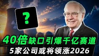 40倍供需缺口诞生千亿赛道！马斯克、盖茨、巴菲特同时下注，美股真正的AI印钞机曝光！SMR只是烟雾弹？真正领涨的可能是这5家公司！LEU,CCJ,URG,BEP,BWXT#trading#投資#美股