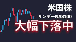 【米国株】サンデーNAS100が大幅下落中です【NASDAQ100】