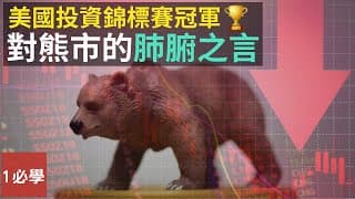 美國投資錦標賽冠軍🏆告訢你: 熊市投資者該怎樣應對？使用什麼策略？什麼時候入市？(英語中字)