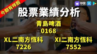 【今期有咩股】青島啤酒 0168｜XL二南方恆科 7226｜XI二南方恆科 7552｜股票分析 | Simon 周錦輝｜港股2024｜秒投StockViva