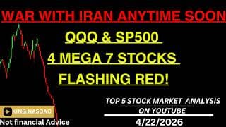 WAR WITH IRAN ANYTIME SOON? QQQ & SP500 4 MEGA 7 STOCKS FLASHING RED! WHAT YOU NEED TO KNOW!
