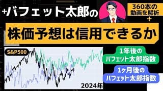 【S&P500】バフェット太郎指数を用いた1年後の株価予想。投資系YouTuberの予想は当たるのか。【データ分析】