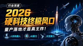 【行业深度】2026 硬科技终极风口：量产落地才是真王炸！人形机器人 / AI 算力 / 太空算力全拆解