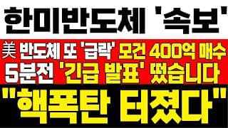 [한미반도체 주가전망][단독]💥와...이거 진짜 크다 !美반도체주 또 급락! 모건스탠리 400억 매수한 이유! 하락 구간이 기회! 흔들리지마라! #완벽대응
