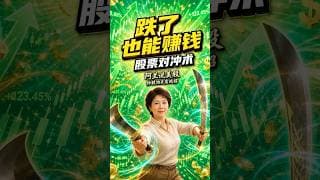 股票跌跌，不休，怎么办，一招对冲，亏变赚｜股票对冲术 #阿兰说美股 #炒股功夫 #Shorts