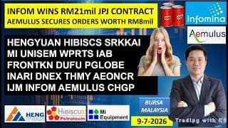 Daily KLSE BURSA UPDATE | 9-7-2026 | INFOM WINS RM21mil CONTRACT | AEMULUS SECURES ORDERS RM8milS