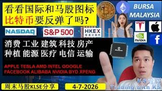 KS看股 | 马股KLSE分享 | 4-7-2026 | 看看国际和马股图标 | 比特币要反弹了吗? | KLCI NASDAQ S&P HKEX TESLA NVIDIA BYD XPENG