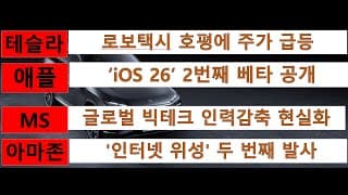 [News] 테슬라(Tesla), 애플(Apple), 마이크로소프트(MS), 아마존(Amazon)