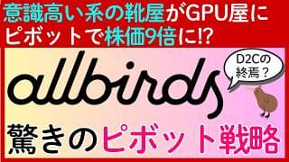【衝撃のピボットで株価9倍!?】意識高い系D2Cの「allbirds」がGPUに全振り!D2Cは終わったのか？