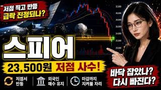 [스피어 주가 전망] 저점 찍고 25,000원 회복! 스피어 급락 진정됐나?27,000원 되찾을까 #스피어