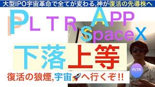 PLTRパランティアAPPアップラビン下落上等だ!!SpaceX宇宙IPOで始まるレバレッジ経済が「復活の狼煙」となる先導株。株は長期で急騰する保有し続けろ【全力次のテスラ】株価テンバガー１００倍狙え