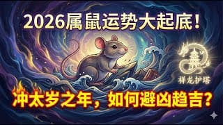 属鼠人警惕！2026马年冲太岁运势大揭秘：财运遇“大耗”如何止损？事业感情吉凶全解析【全年&每月运程完整版】