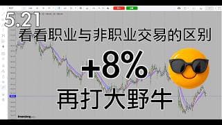 看看职业交易和非职业交易的入场时机，预判趋势以及抓短线波段能力，今天大野牛到位，明天还要打大野牛