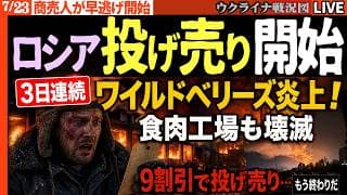 ワイルドベリーズ3日連続炎上！巨大食肉工場も壊滅　追い打ちで9割引在庫投げ売り開始…ロシア人「もう終わりだ」20:30～最新ウクライナ戦況Liveで毎日最新情報！