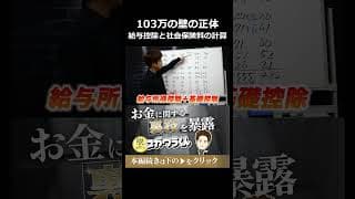 103万の壁の正体とは!?給与所得控除と社会保険料のリアルな計算#shorts