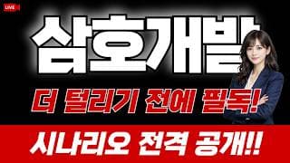 삼호개발 주가 전망 : 더 털리기 전에 필독! 시나리오 전격 공개합니다!