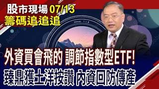 外資買會飛的 在金融股換股?臻鼎攻漲停 土洋都在買!土洋反手對作南電!內資順勢賣超國巨*.日電貿!｜20260713(籌碼追追追)股市現場*鄭明娟(馬明河)