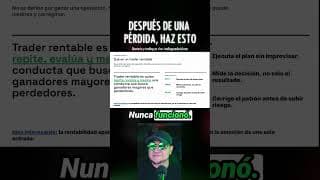 Después de una pérdida, haz esto #trading
