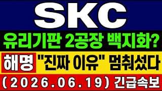 [SKC 주가 전망] 단독🚨 앱솔릭스 2공장 백지화! 는 다들 아실텐데 급락 "진짜 이유"… ? 논란 대응 및 타점 총정리