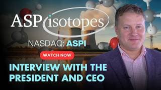 CEO Paul Mann on ASP Isotopes (Nasdaq: ASPI): 4 Facilities, $38B Market & Western Supply Security