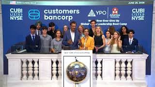 Customers Bancorp, Inc. (NYSE: CUBI) Rings The Closing Bell®