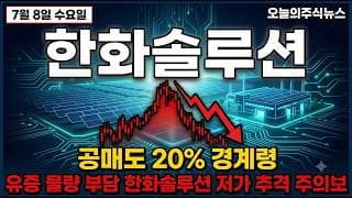 [한화솔루션 주가 전망] 고점 대비 43% 폭락, 태양광 vs 유상증자 지금 자리는 #한화솔루션주가전망 #한화솔루션목표가 #한화솔루션